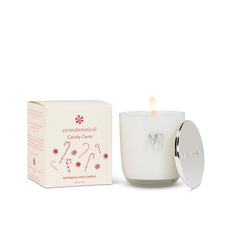 SMALL CANDY CANE CANDLE 4"