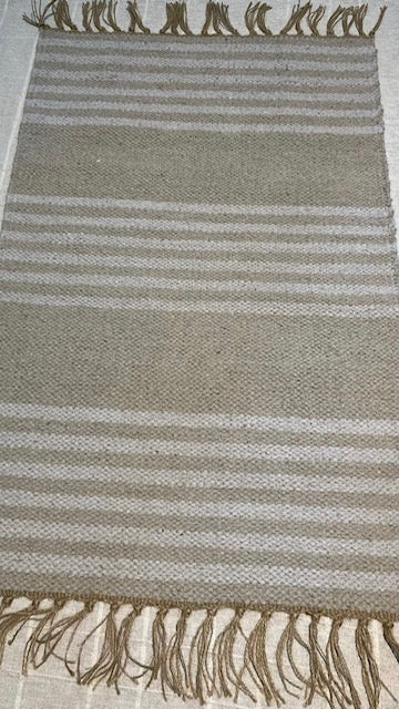 JUTE & COTTON MIXED STRIPE