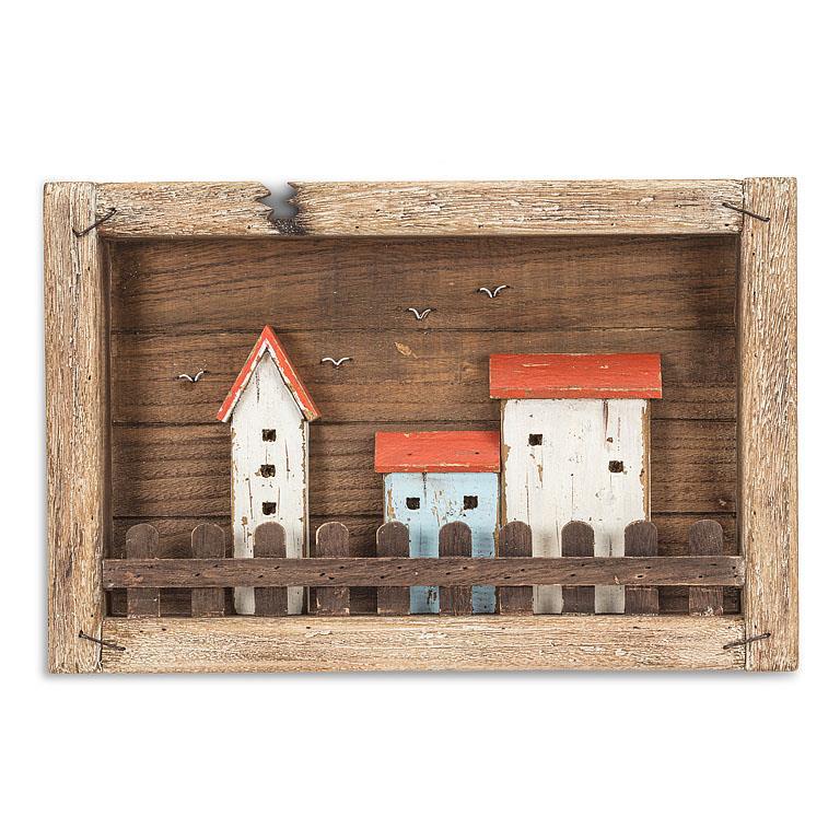 SHORELINE WOODEN SHADOW BOX WALL ART
