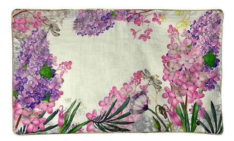 FLORAL CUSHION PINK LILAC