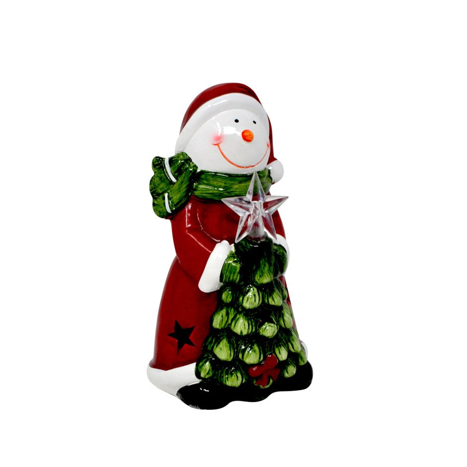 SNOWMAN WITH TREE AND STAR