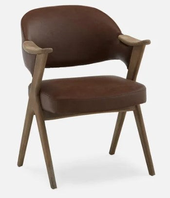 ASH MID CENTURY SIDE CHAIR- BROWN