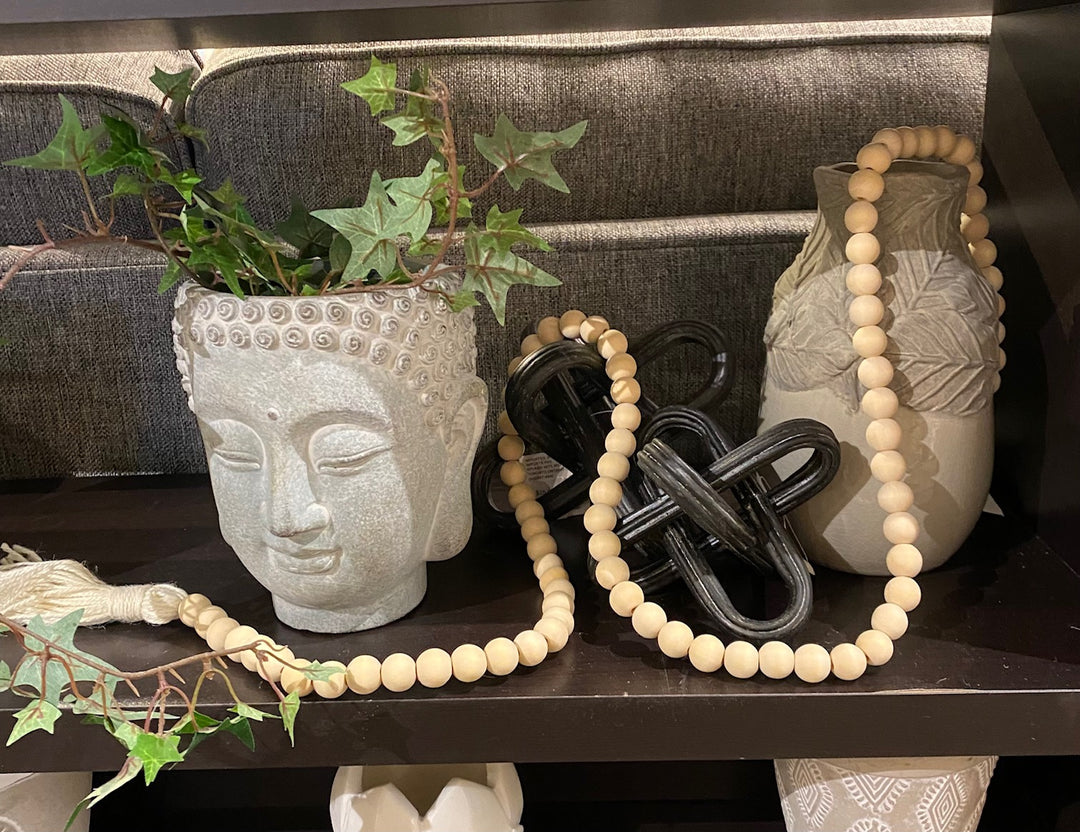 NATURAL COLOUR WOODEN BEAD GARLAND