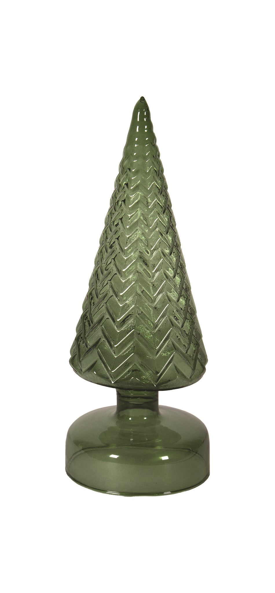 GLASS TREE GREEN CHEVRON