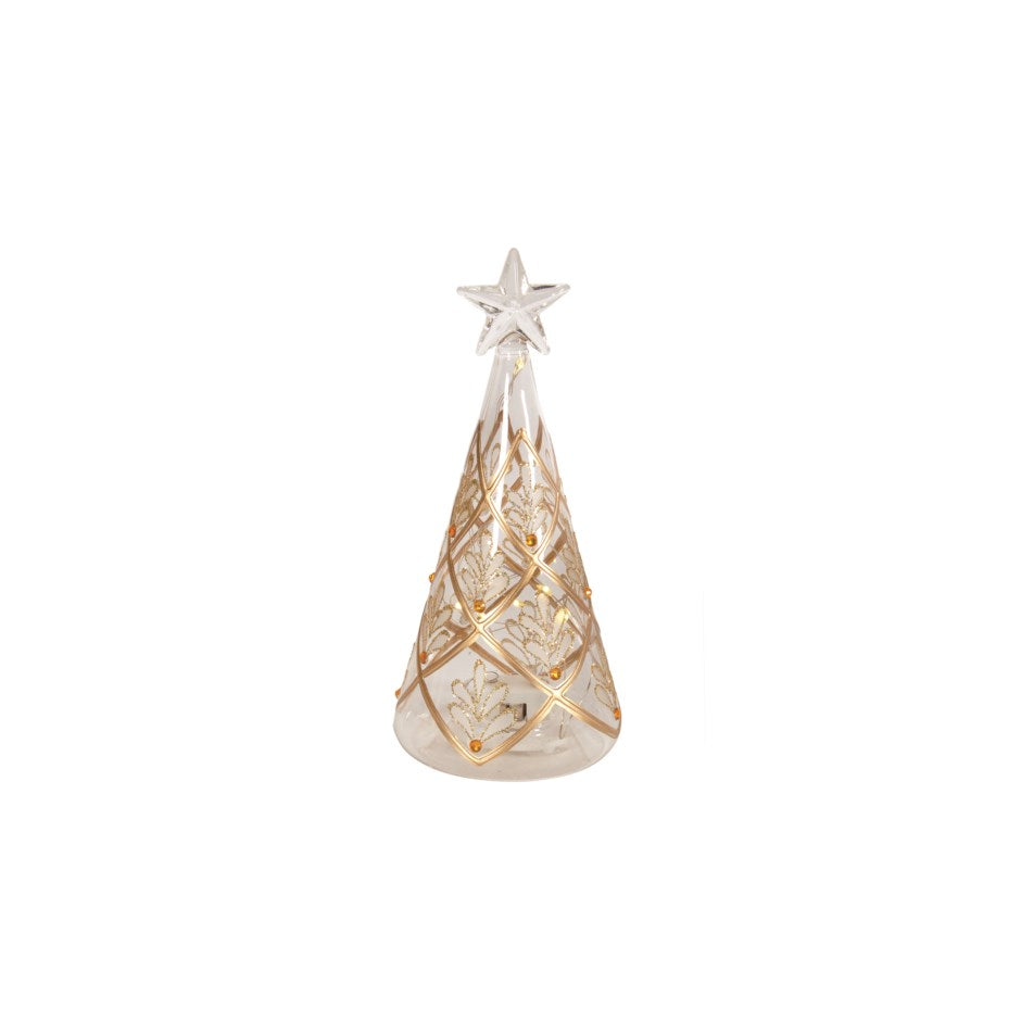 GLASS TREE GOLD DESIGN & LIGHT