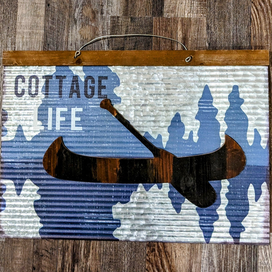 METAL CORRUGATED - COTTAGE LIFE/CANOE