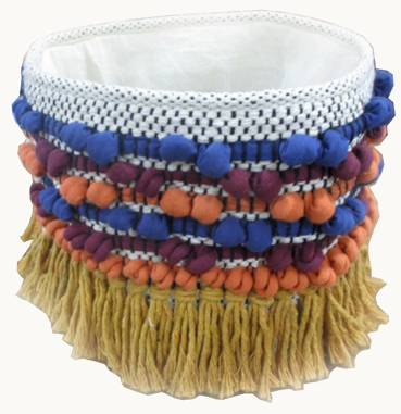 ETHNIC FRINGES BASKET