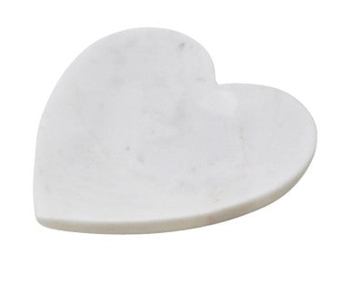 Soapdish Heart White Marble