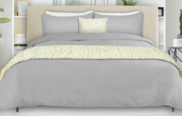 MORGAN GREY FRENCH LINEN DB/QN MINI DUVET SET