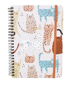NOTEBOOK HARD COVER ANIMATED CAT