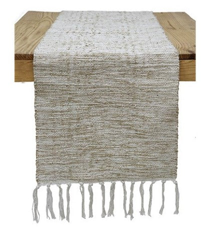 NATURAL COTTON TABLE RUNNER