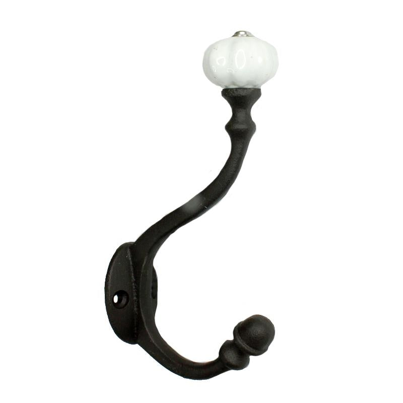 CAST IRON HOOK WITH CERAMIC