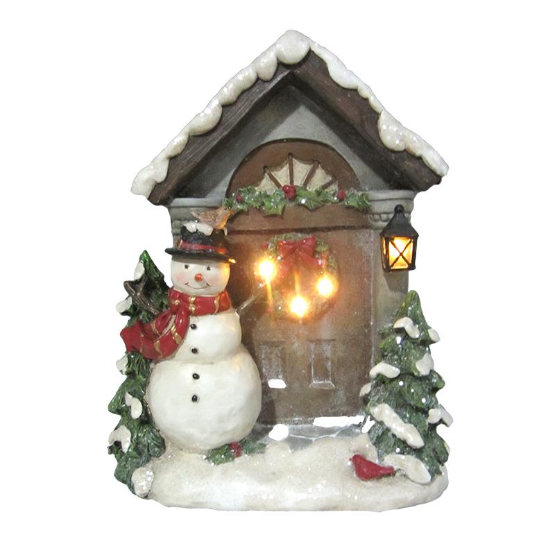LED SNOWMAN AT DOOR