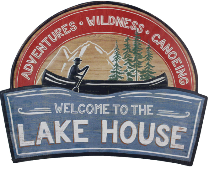 METAL WELCOME TO THE LAKE HOUSE - Kate & Co. Home
