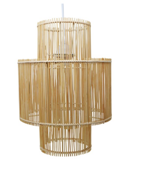 MAKASSAR RATTAN HANGING LAMP - Kate & Co. Home