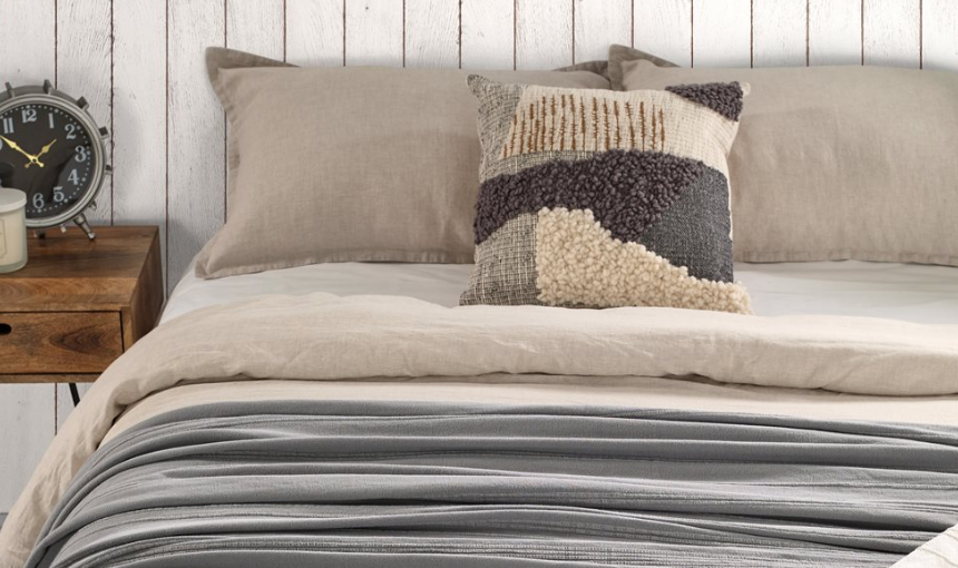 NANTUCKET GREY D/QUEEN BLANKET