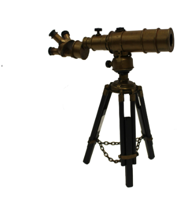 METAL ANTIQUED ASTRO TELESCOPE