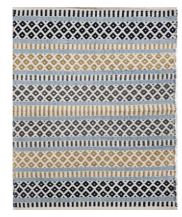BLUE/BROWN MAT 2.3'X4'