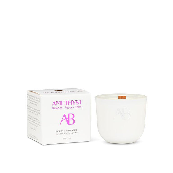 MINI AMETHYST CRYSTAL CANDLE 2"