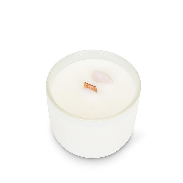 MINI ROSE QUARTZ CRYSTAL CANDLE 2"