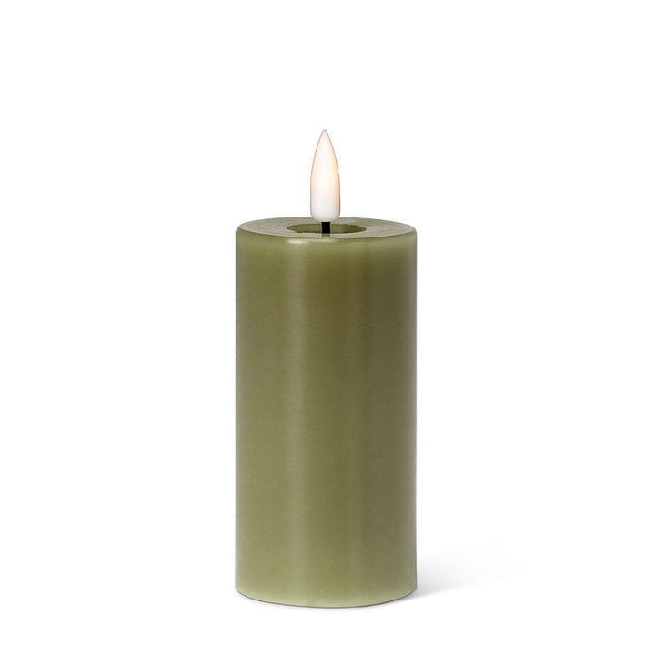 GREEN LED PILLAR CANDLE