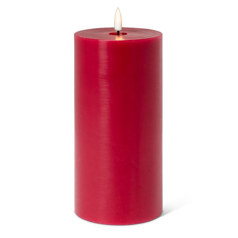 LUXLITE RED LED PILLAR CANDLE