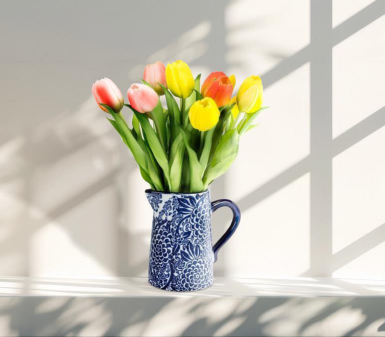 INDIGO SMALL PORCELAIN PITCHER