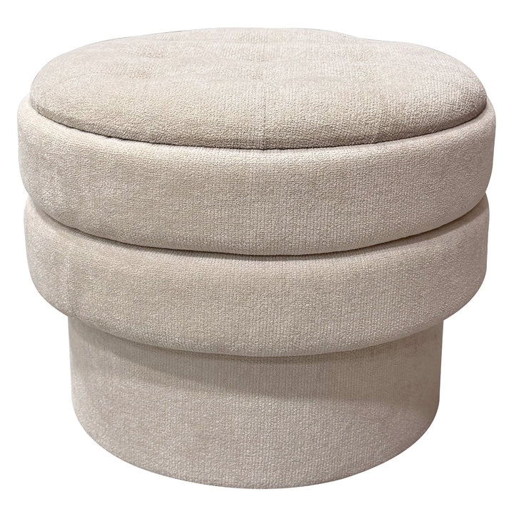 KEPLER ROUND STORAGE OTTOMAN OATMEAL
