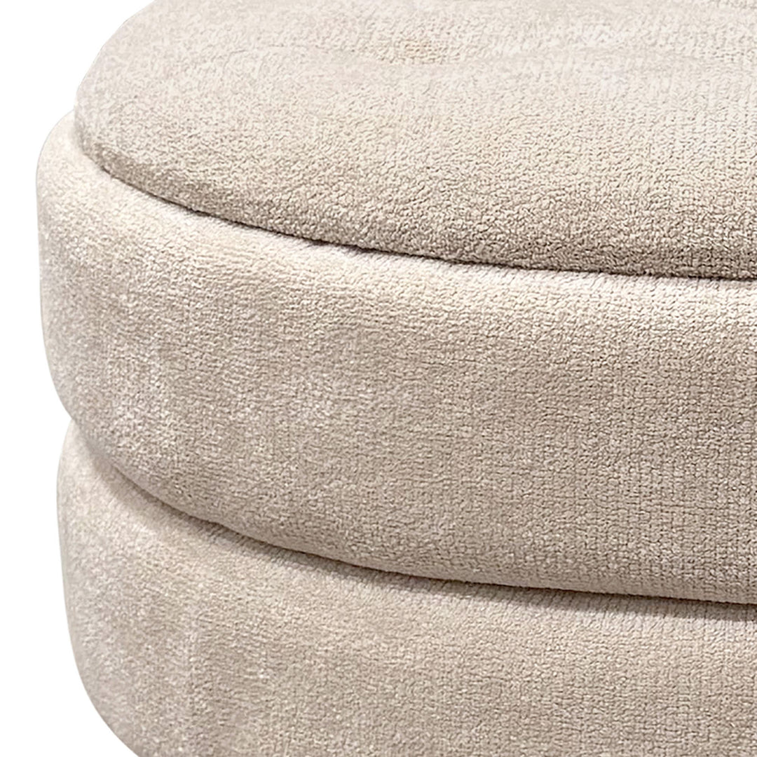 KEPLER ROUND STORAGE OTTOMAN OATMEAL