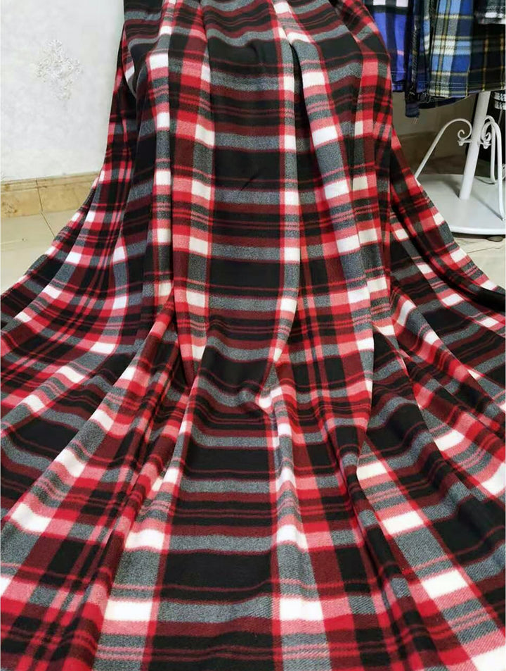 DOUBLE SIDED ARCTIC FLEECE PLAID BLANKET ASSORTED