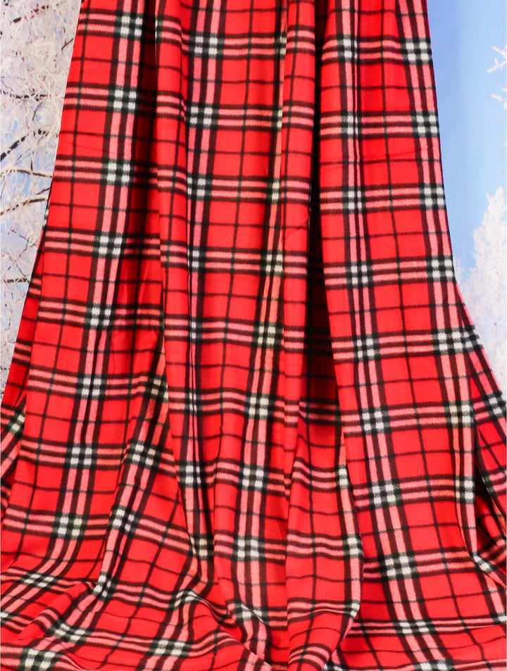 DOUBLE SIDED ARCTIC FLEECE PLAID BLANKET ASSORTED