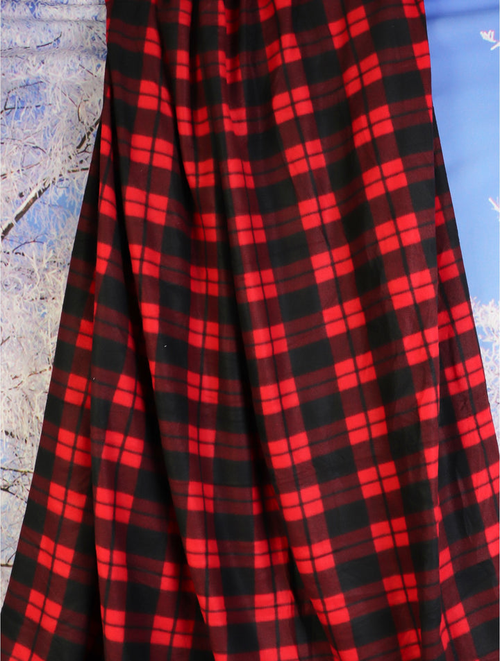 DOUBLE SIDED ARCTIC FLEECE PLAID BLANKET ASSORTED
