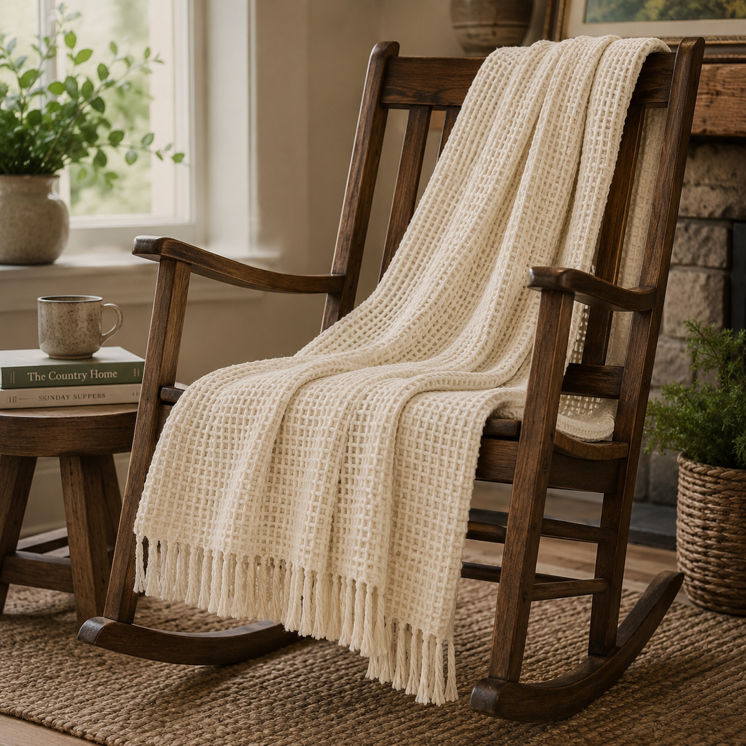 COCO CREAM WAFFLE THROW