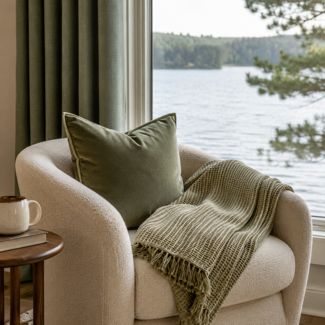 COCO SAGE WAFFLE THROW