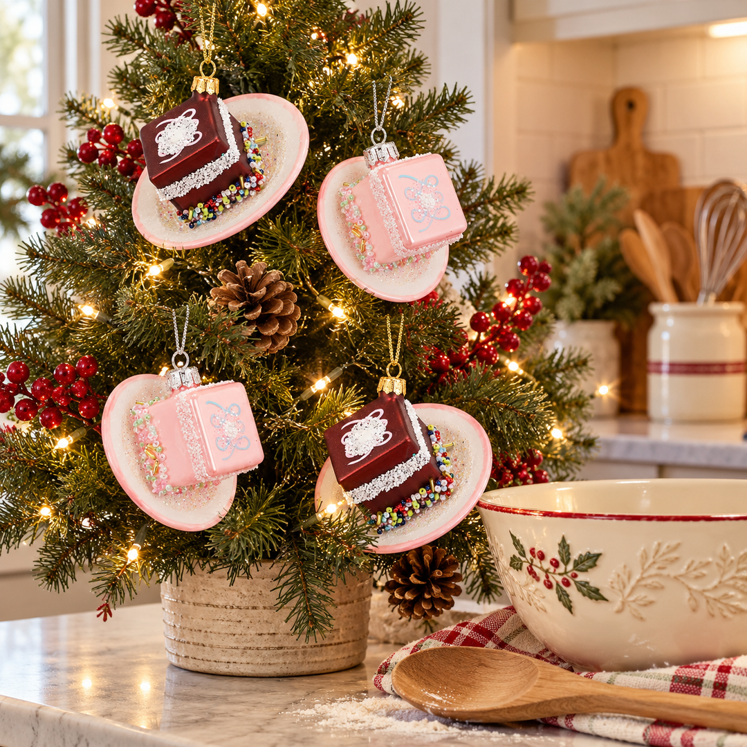 PETIT  FOURS ON PLATE DECORATION