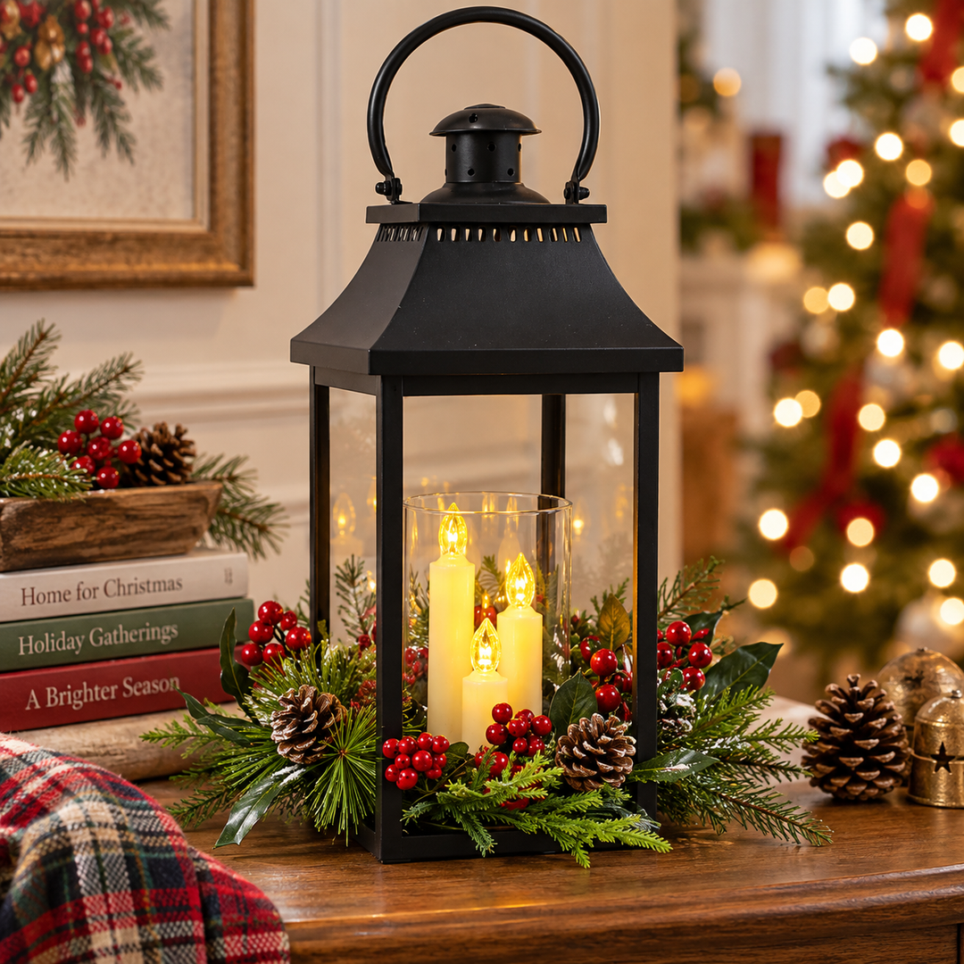 METAL BROWN LANTERN