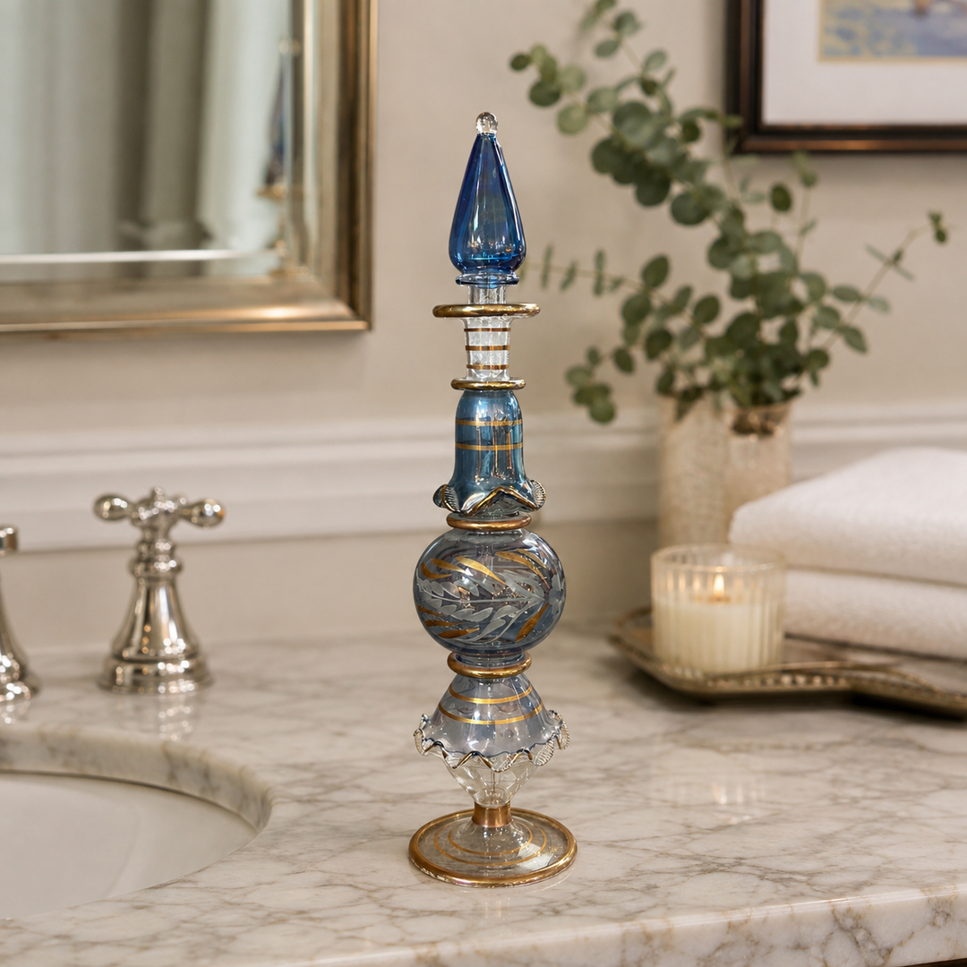 VINTAGE HAND BLOWN PERFUME BOTTLE