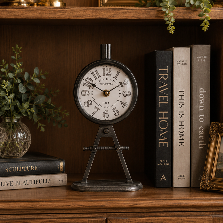 SEAN BOW COMPASS TABLE CLOCK