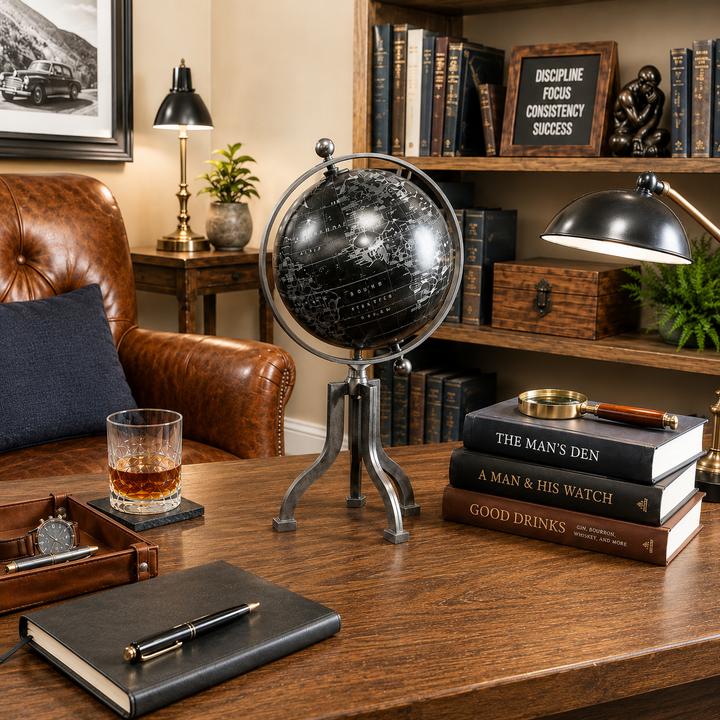 LAFAYETTE TABLE GLOBE/METAL STAND