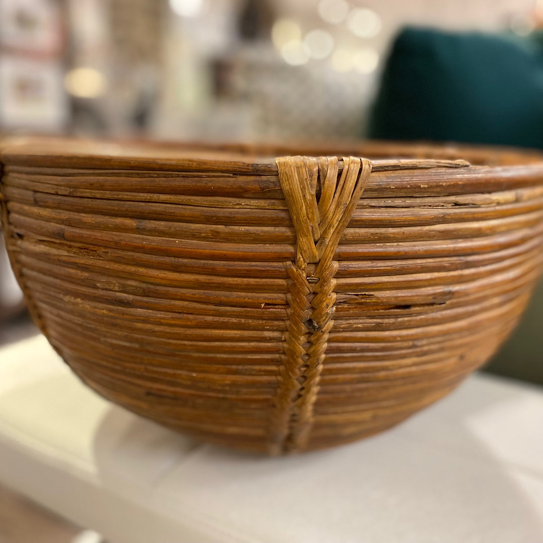 OLD BAMBOO FRUIT BASKET