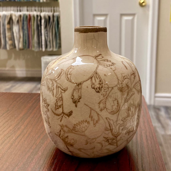 SMALL CRACKLE GLAZE VASE