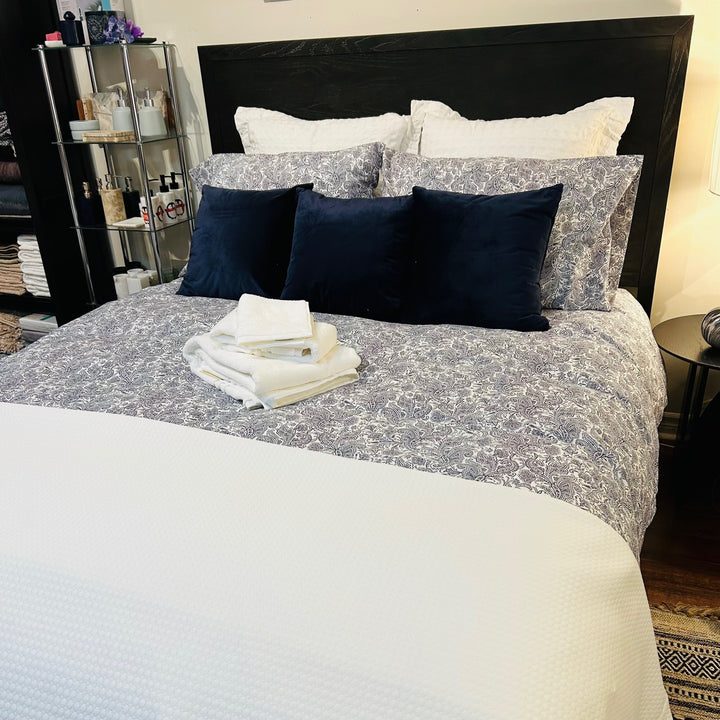 MARINE PAISLEY DOUBLE DUVET COVER/2 PILLOW CASES-SPECIAL BUY