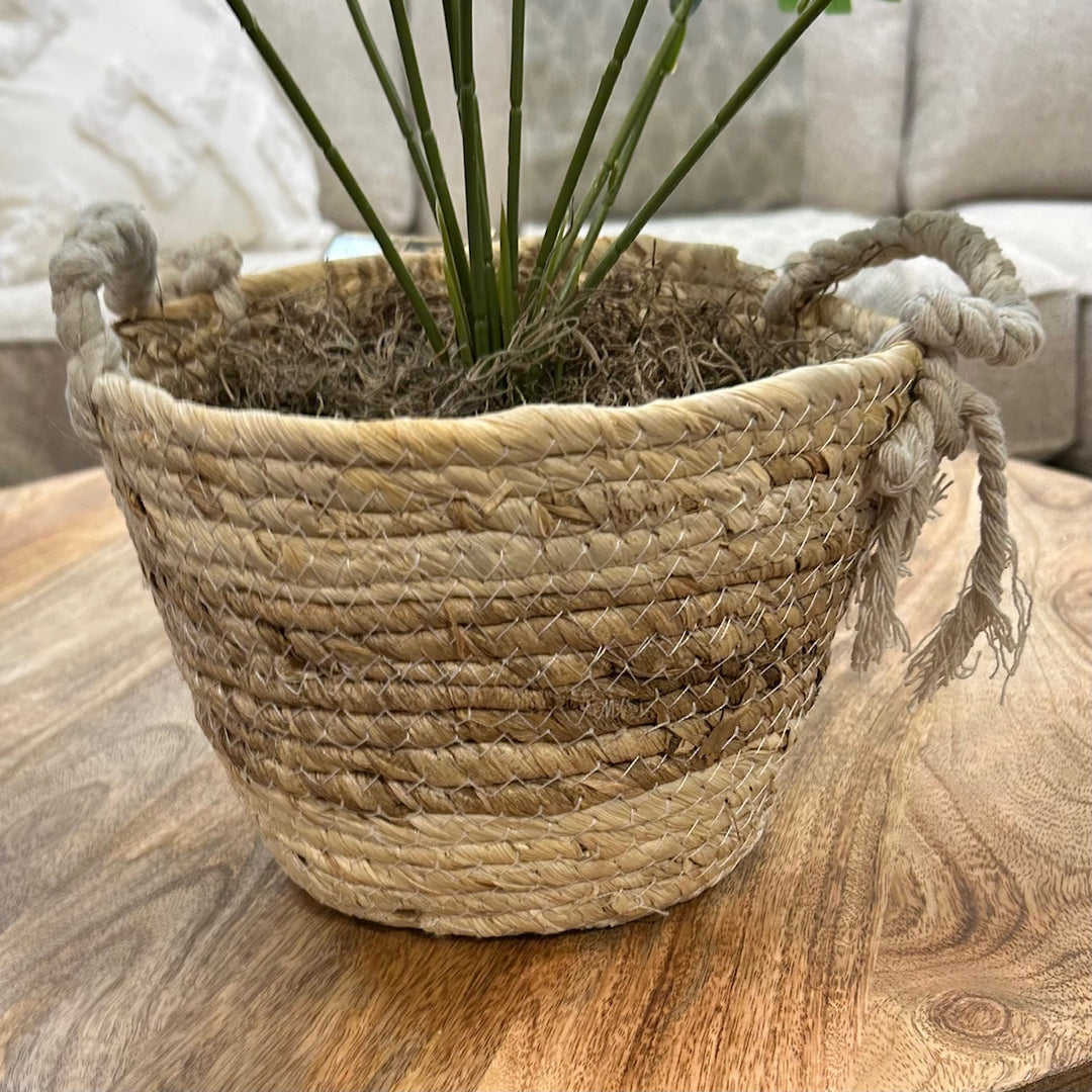 FAUX PALM TREE IN BASKET