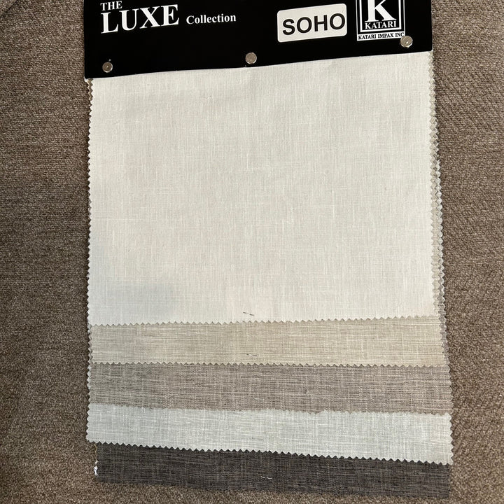 COTTON/LINEN TUSK WHITE DRAPERY PANEL BY KATARI