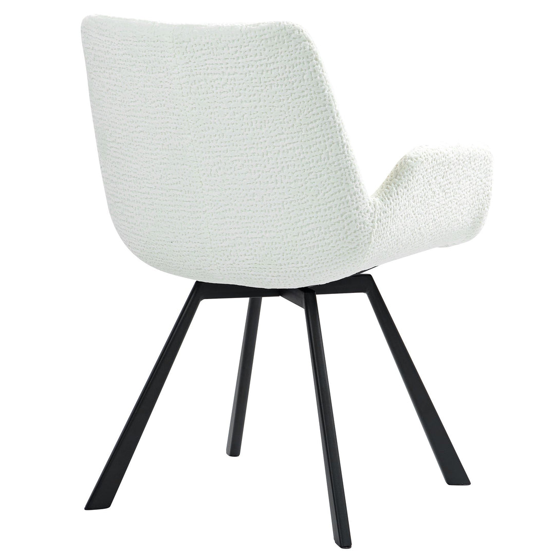 SINGY SWIVEL DINING CHAIR - IVORY