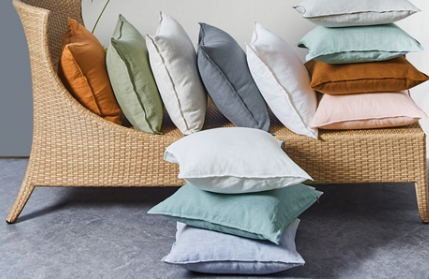 French Linen Deco Cushion 14 x 22
