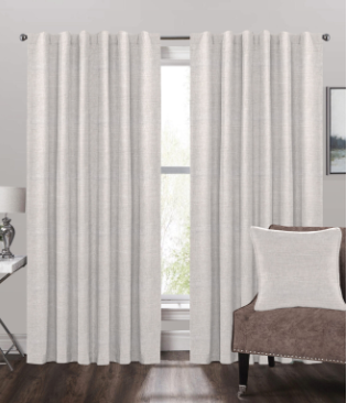 COTTON/LINEN TUSK WHITE DRAPERY PANEL BY KATARI