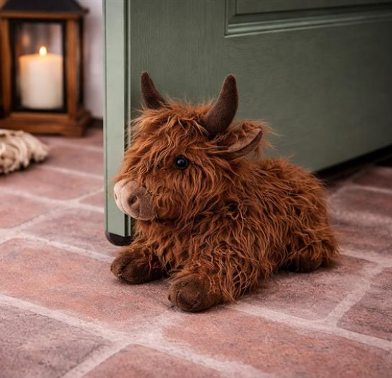 HIGHLAND COW DOOR STOP- LAYING DOWN