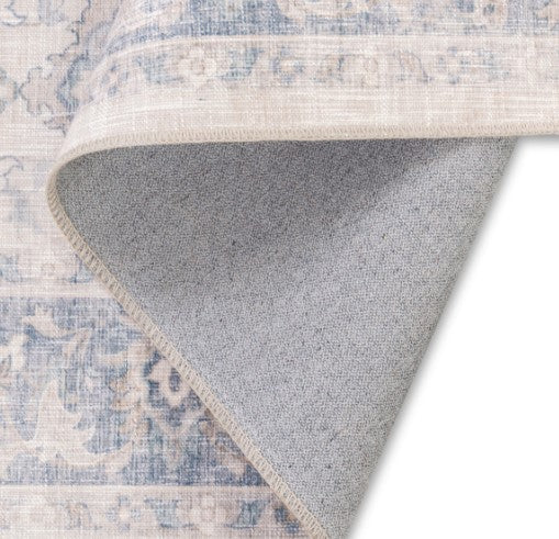 FLAIRE WASHABLE RUG- BLUE FLORAL 5X7'6"