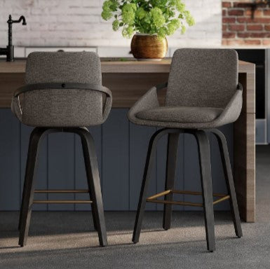 PARKER SWIVEL COUNTER STOOL CHARCOAL